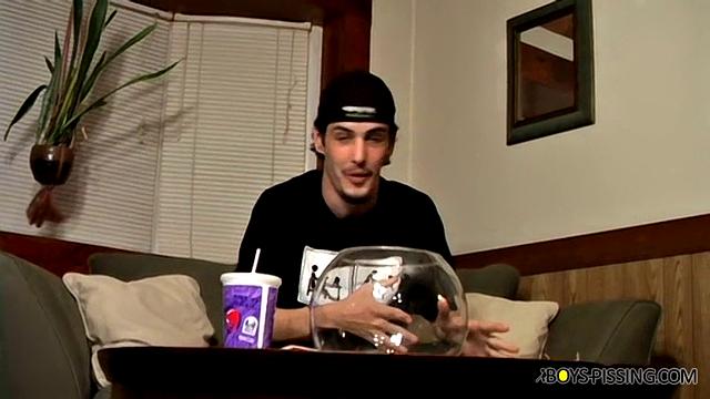Axel Peeing in a Bowl! - Axel