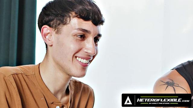 HETEROFLEXIBLE - Horny Buddies Angel Elias & Dante Jerk Off Together To Dirty Chatbot