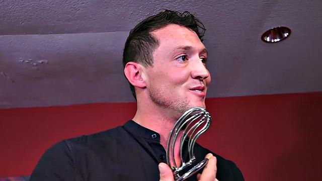 CBT sub anally toyed by master in erotic couple