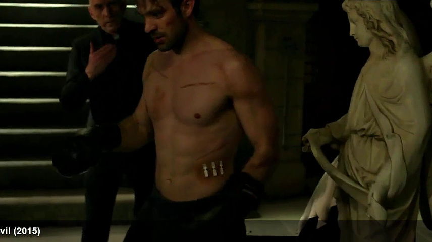 Charlie Cox hairless abdomen