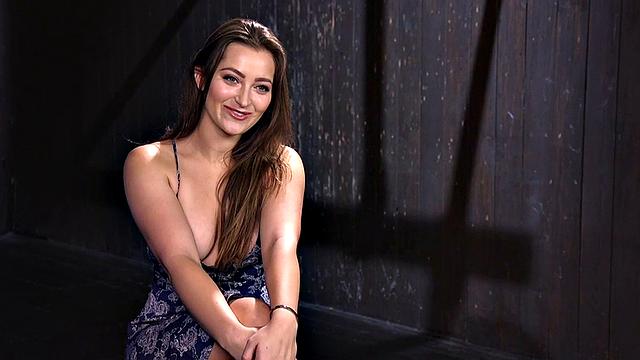 Feet whipped BDSM babe cums till tears while pussy toyed