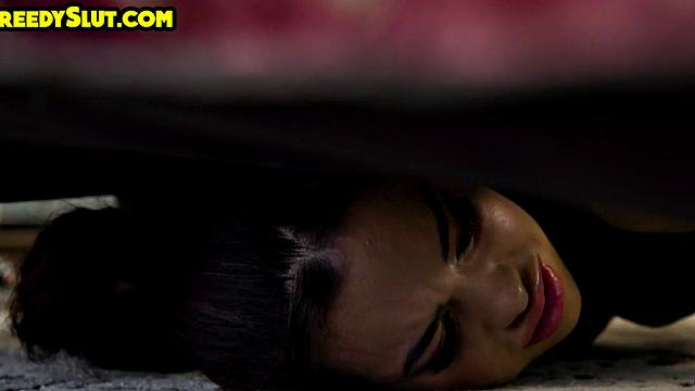 Hairy bush pussy licking and finger fuck session