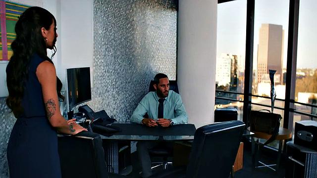 Stunning babe sucks cock and gets pussypounded by her lover