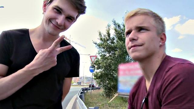 After casting, big dick twink bangs tight asshole of busty babe