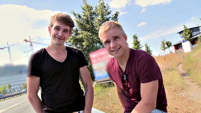 After casting, big dick twink bangs tight asshole of busty babe