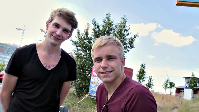 After casting, big dick twink bangs tight asshole of busty babe