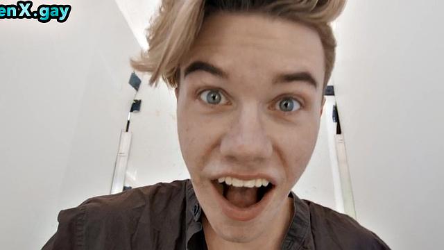 Greedy twink barebacked by inked BF after HJ outdoor