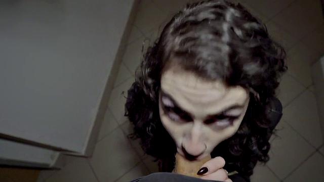 Small alt babe rides POV dick for cash after blowjob