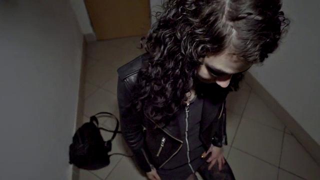 Small alt babe rides POV dick for cash after blowjob