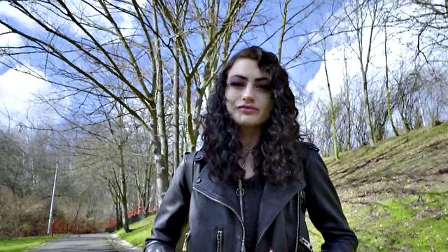 Small alt babe rides POV dick for cash after blowjob