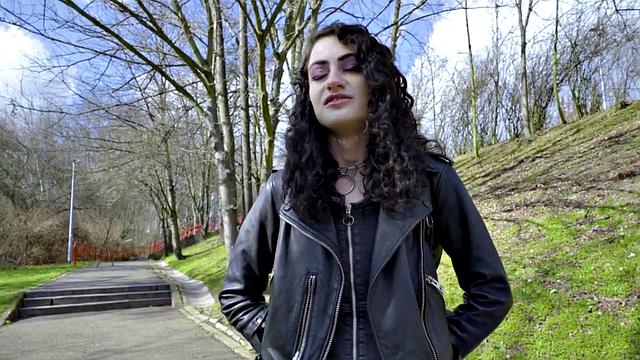 Small alt babe rides POV dick for cash after blowjob