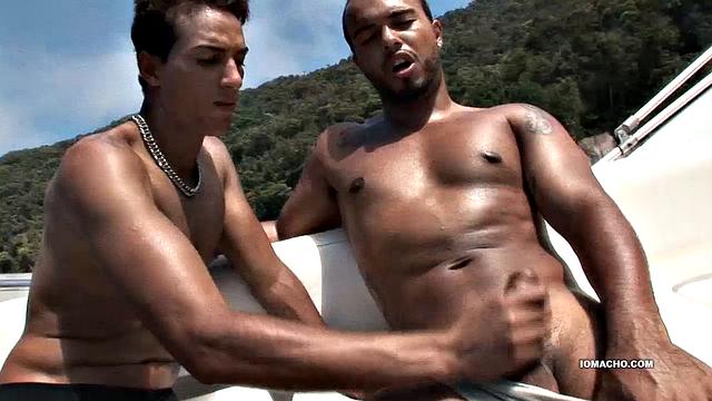 Alan and Matheus are out boating when they pulk into a secluded island cove. With no one in sight, the Latinos decide to fuck under the hot South American sun. Once the two are naked, Alan goes down on Matheus who quickly gets hard.