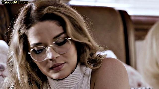 Taboo blonde pussylicked by stepdad