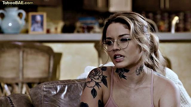 Taboo blonde pussylicked by stepdad