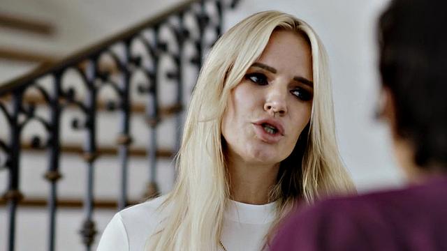 Big booty babe gagging on cock before passionately riding it