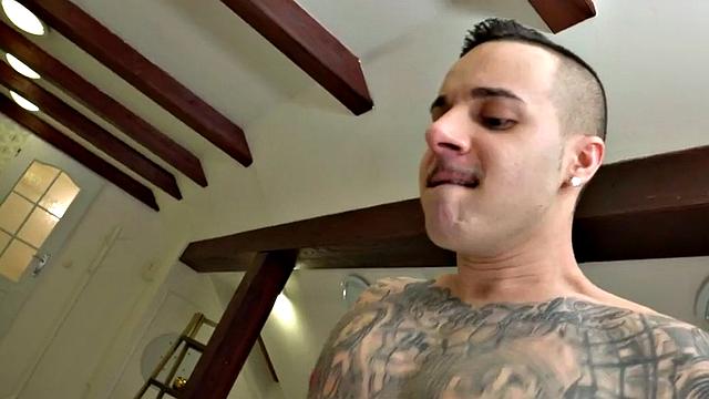 Hostel room slut drilled in 3way by big cocks of her roommates