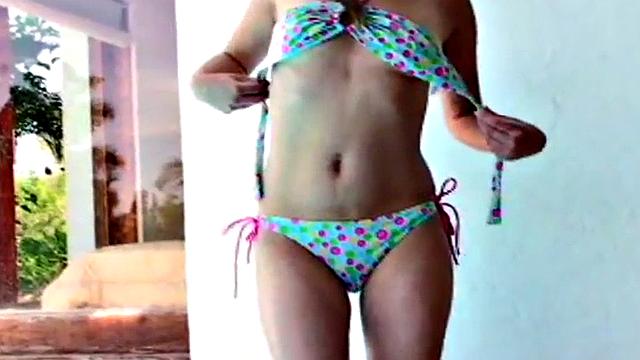 Teen newbie rubbing pussy