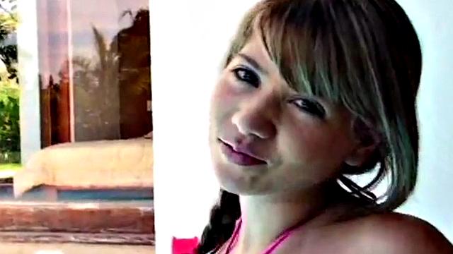 Teen newbie rubbing pussy