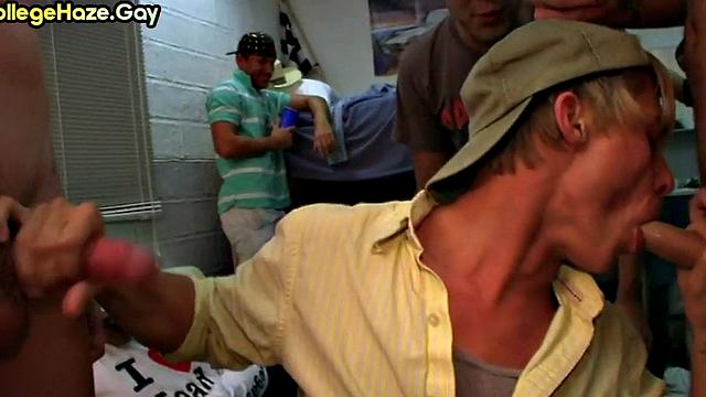 Str8 college stud hazed in dormitory for fraternity