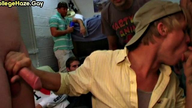 Str8 college stud hazed in dormitory for fraternity