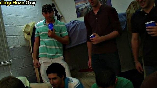 Str8 college stud hazed in dormitory for fraternity