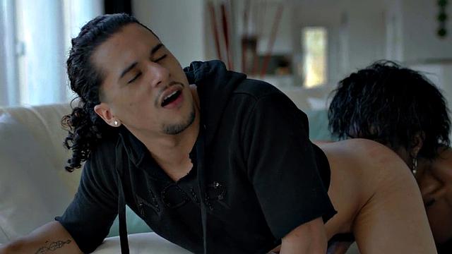 Barebacking black jock pounds twinks analhole after lick