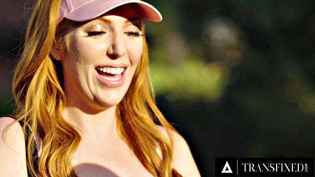 TRANSFIXED - Busty MILF Gets Her Mouth Filled With Cum After Hot Sex With Trans Babe Kade