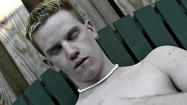 Zachary Pierce returns from a busy day of sightseeing, shopping and cruising. He decides to slip into a secluded outdoor spot and relieve his sexual tension. Zachary quickly tears away his clothing to reveal the fine contours of his naked physique.