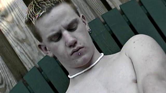 Zachary Pierce returns from a busy day of sightseeing, shopping and cruising. He decides to slip into a secluded outdoor spot and relieve his sexual tension. Zachary quickly tears away his clothing to reveal the fine contours of his naked physique.