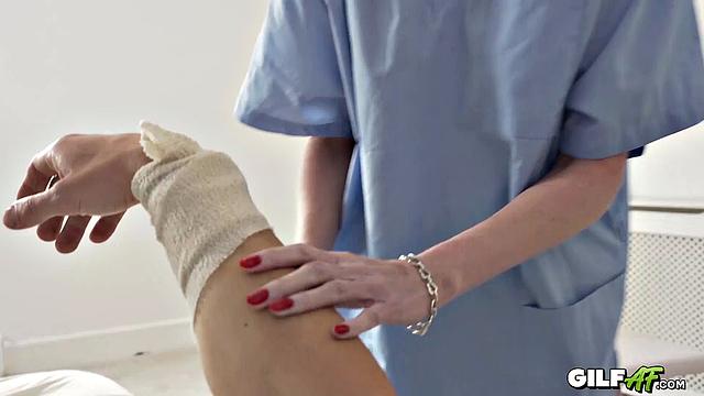 GILF NURSE GOT A CREAMPIE!