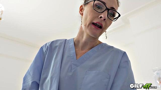 GILF NURSE GOT A CREAMPIE!
