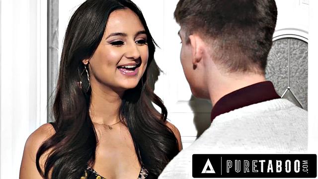 PURE TABOO Teen Is Almost Caught By Stepmom While Having Girlfriend Eliza Ibarra Over