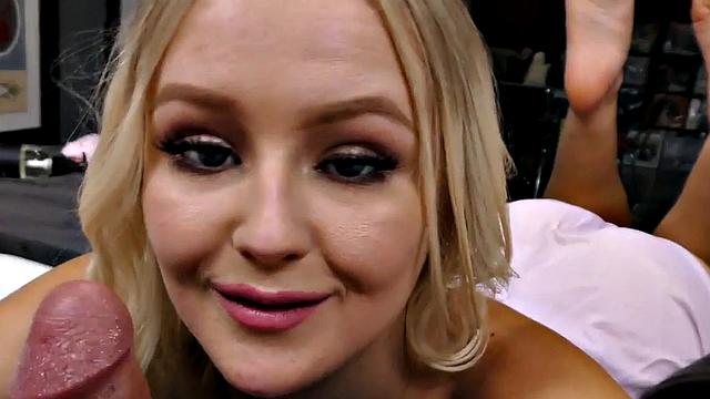 Tugjob POV 21yo in panties jerks cock and talks dirty