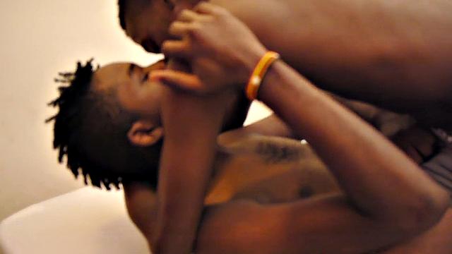 African twink barebacked till jizz in home private vid