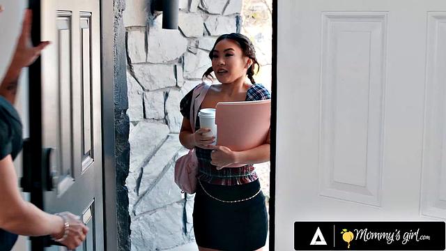 MOMMY'S GIRL - MILFs Sheena Ryder & Little Puck Take Turns FACE FUCKING Petite Kimmy Kimm