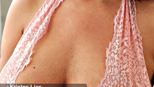 Busty Kristee really hopes you're enjoying this scene