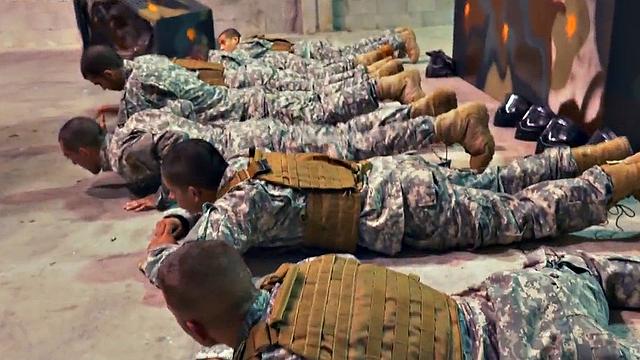 Cockriding army guy fucked in anal hole by nasty stud