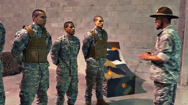 Cockriding army guy fucked in anal hole by nasty stud