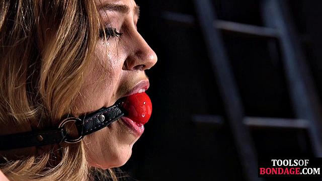 Mouthgagged bae gets pussyfingered