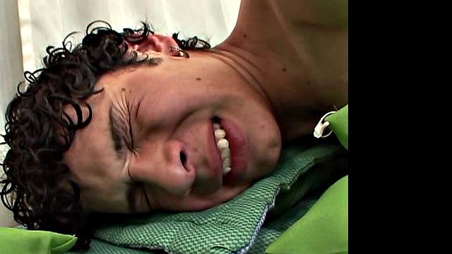 Skinny latino fingers his asshole while jerking off solo