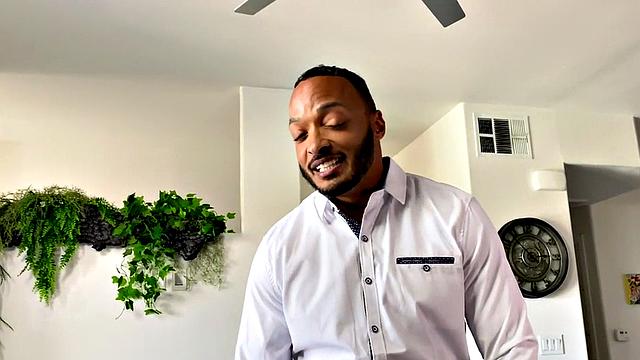 Bottom POV barebacked in closeup by black dick