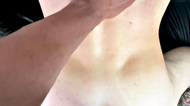 Bottom POV barebacked in closeup by black dick