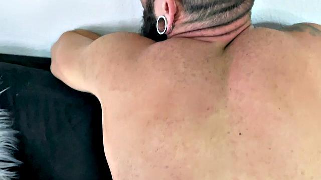 Bottom POV barebacked in closeup by black dick