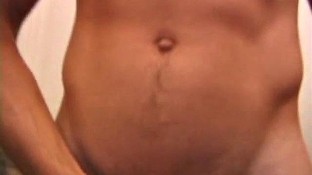 Brock Labelli jerks his cock like he's trying to win a prize