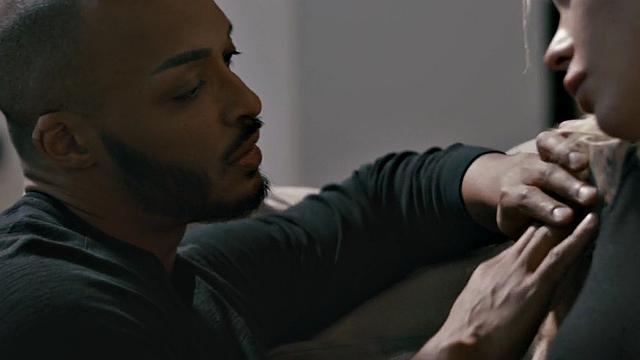 Trans goddess bareback in interracial duo after blowjob