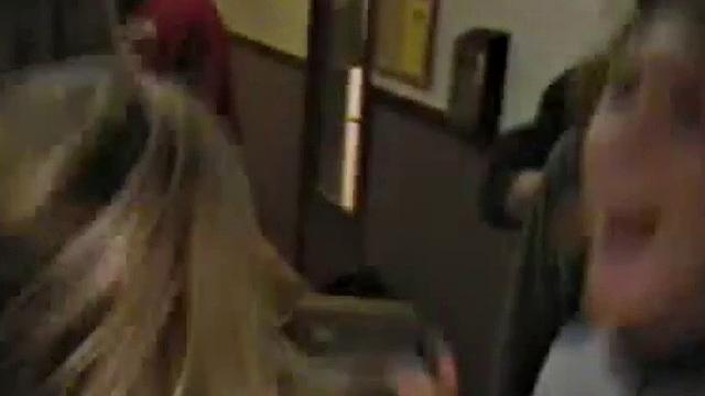 Doggystyled college teen takes cock