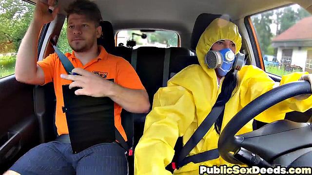 Classy babe in lingerie cockriding