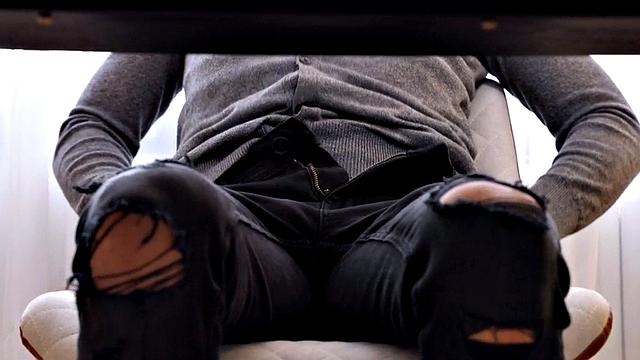 Curvy redhead passionately riding lover's cock