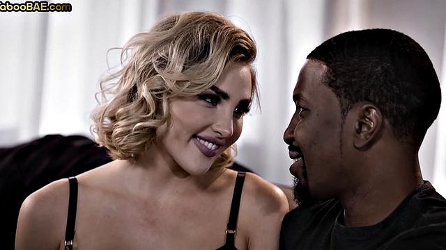 3way taboo babe rides BBC of step-sister's at home