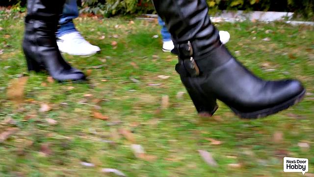 Blonde Stranger Gets Pants Ripped and Fucked Outdoors